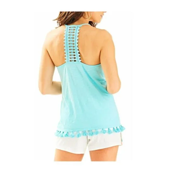 Lilly Pulitzer Tassle Nya Tank in Blue - Picture 2 of 6